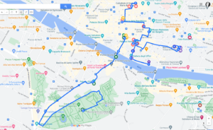 Průvodce - mapa Florencie - prohlídkové trasy